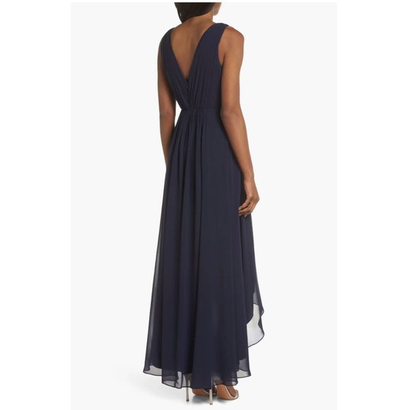 ELIZA J - Embellished High/Low Chiffon Dress - Picture 4 of 5